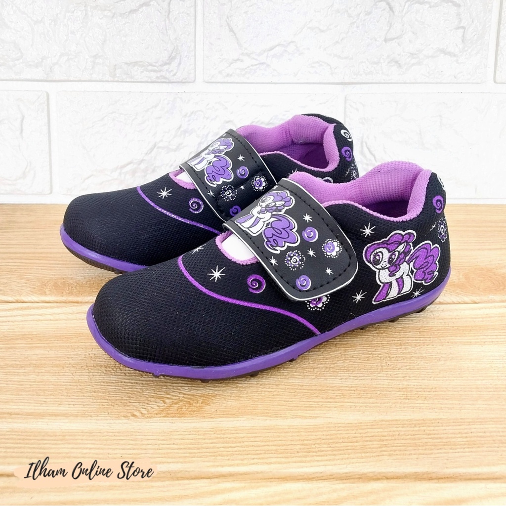 Sporty LB Little Pony Sepatu Anak Perempuan Size 26-35 Hitam Ungu