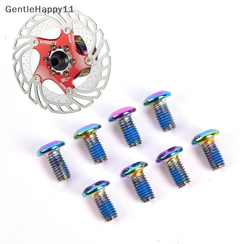 Gentlehappy 12pcs M5x10mm Disk Brake Rotor Baut Rem Sepeda Disc Rotor Sekrup id