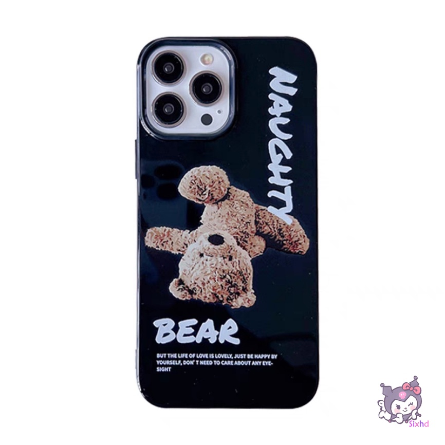 IPHONE Kompatibel Untuk Iphone14 13 12 11 Pro Max SE 2020 X Xr Xs Max8 7 6Plus Lucu Teddy Bear Silikon Casing Ponsel Lembut Anti Jatuh Pelindung TPU Cover XJJJJ