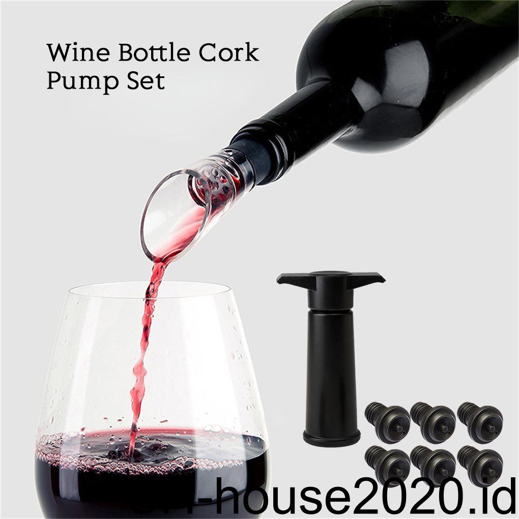 Vacuum Sparkling Wine Bottle Stopper Stainless Steel Pompa Botol Kecil Cork Sealer Saver Keeper Bar Kulkas Kitchen Man