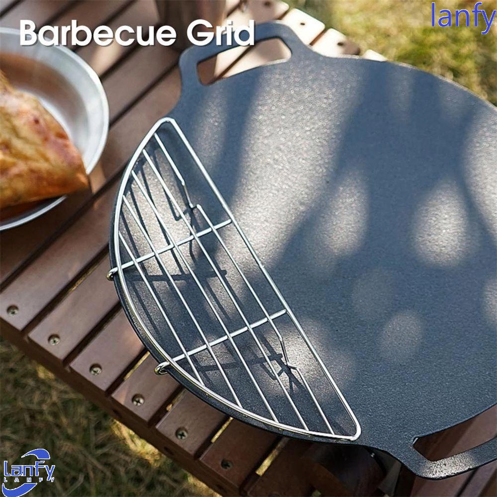 Lanfy Barbecue Grid Portable Outdoor Camping Wire Grid Stainless Steel Kemah Memasak BBQ Parutan