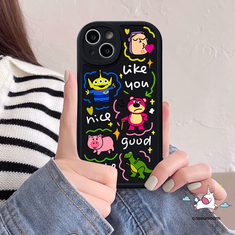 Casing Manyo Beruang Strawberry Babi Lucu Untuk Infinix Hot 10T 11 10 Lite 10s 11s Note 8 Smart 6 5 Hot 10s 11s 10 11 10T 9 Play Tpu Lembut Kartun Toy Story Alien Buzz Lightyear Penutup Belakang
