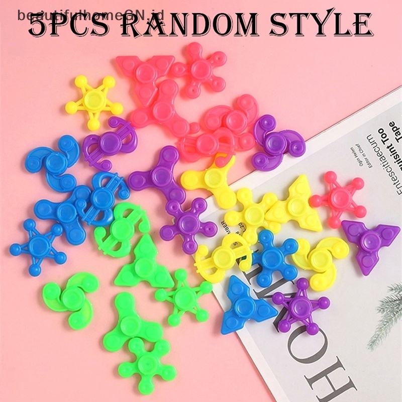 {Cantik} 5 Pcs 4 cm Mini Fidget Spinner Anti Stres Mainan Lucu Jari Gyroscope Mainan Anak Pesta Ulang Tahun Nikmat Hadiah~