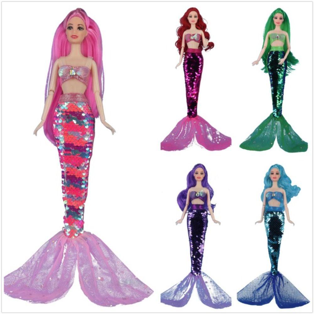 Gaun Pengantin Ekor Mermaid QUINTON 1set Fashion Dress-Up Crossdress Doll Cosplay Fairy Tale Untuk1 /6 Doll Baju Cosplay