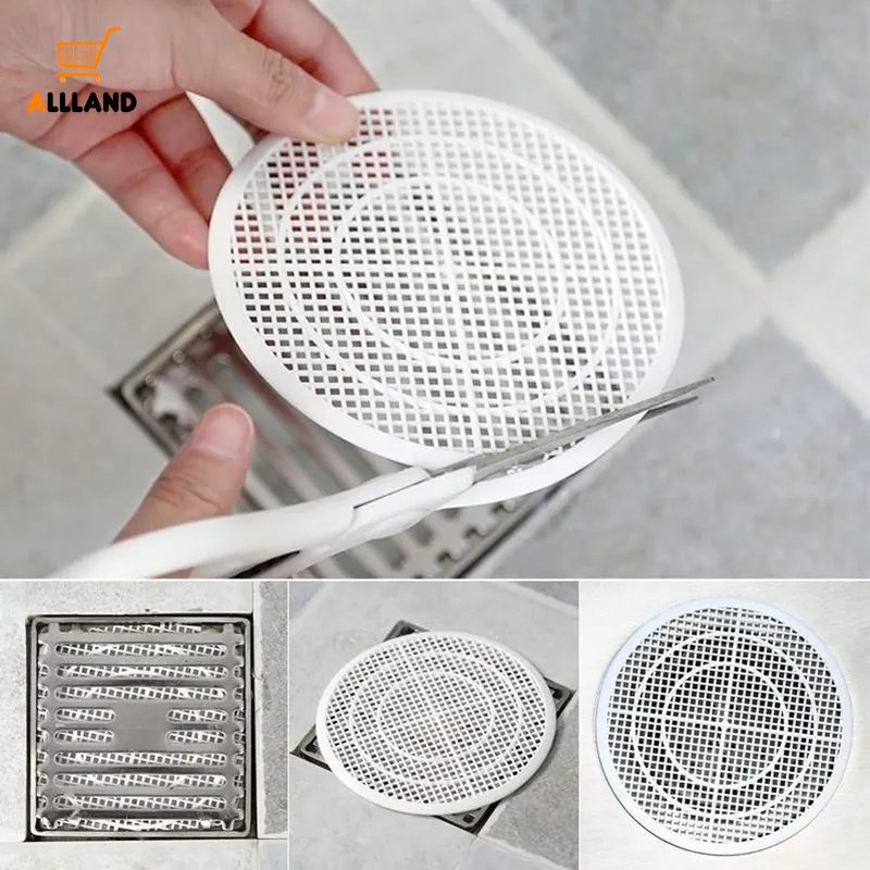 1pc Saringan Got Floor Drain Plastik Putih/Wastafel Kamar Mandi Dapur Penangkap Rambut Penutup Jaring Anti Sumbat