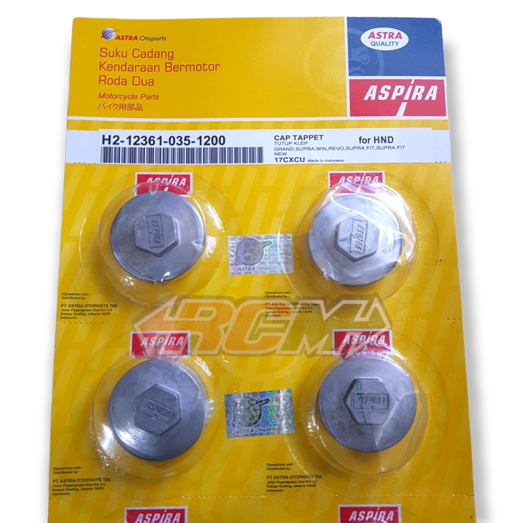 H2-12361-035-1200 PRBIJI CAP TAPPET TUTUP STELAN SETELAN BAUT KLEP KELEP FILTER SARINGAN OLI GRAND SUPRA WIN REVO SUPRAFIT SUPRA FIT NEW ORI ORIGINAL ASPIRA ASTRA OTOPARTS ASLI