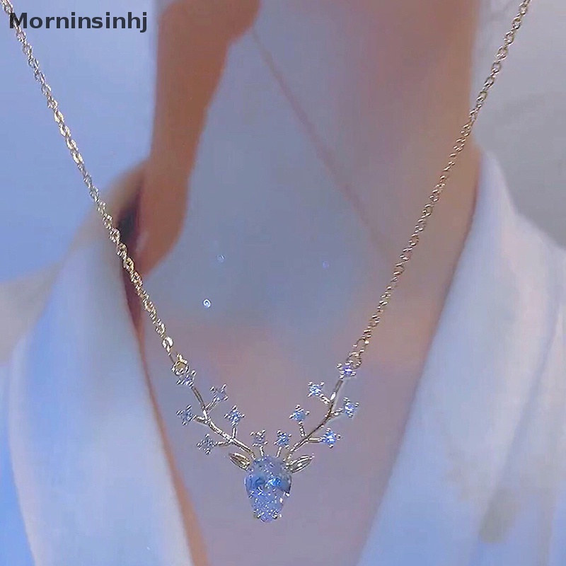 Mornin Perhiasan Fashion Satu Rusa Memiliki Anda Elk Kecil Kalung Untuk Wanita High-end Temperamen Liar Tulang Selangka Rantai Liontin Hadiah Ulang Tahun id