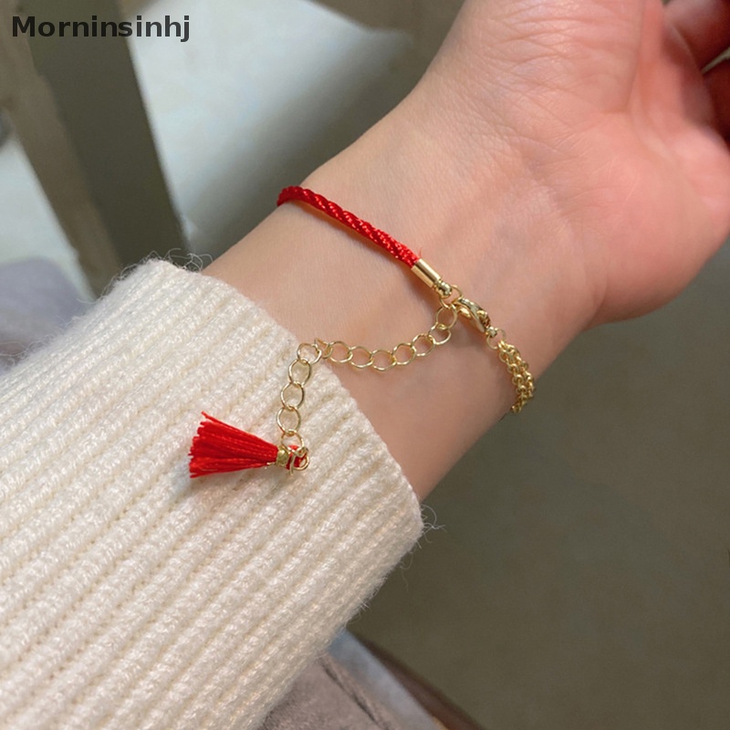 Mornin Mode Baru Bunga Merah Kartun Hewan Gelang Rubah Lucu Vintage Perhiasan Beruntung Bell Hadiah Untuk Wanita Gadis id