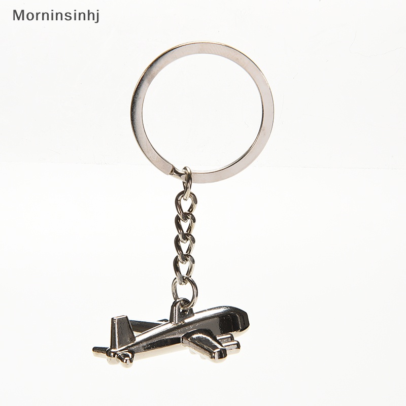 Mornin 1pc Keyring Mini Pesawat Udara Metal Alloy Gantungan Kunci Hadiah Kreatif Keyfob 3D Pendant id