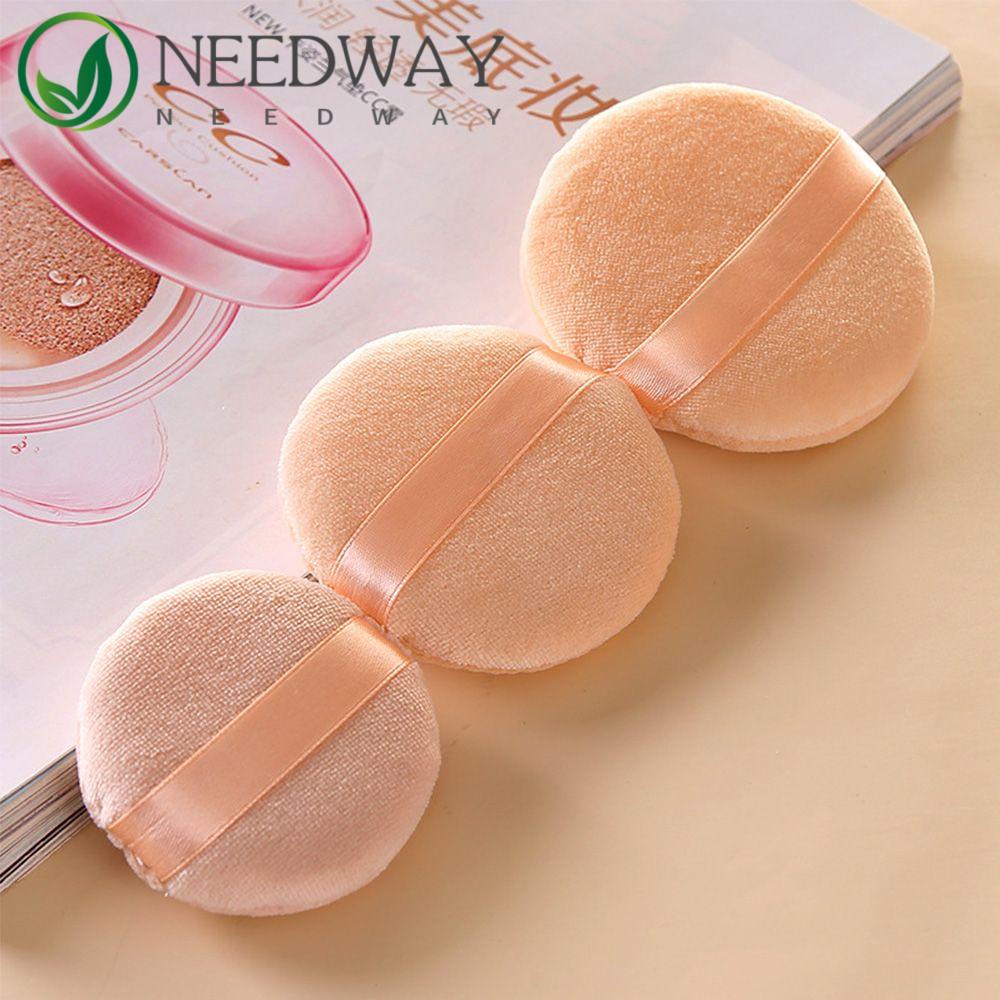 Needway   Puff Kosmetik Bulat Gadis Lady Beauty Facial Super Cleansing Foundation BB Cream Wajah Sponge Puff