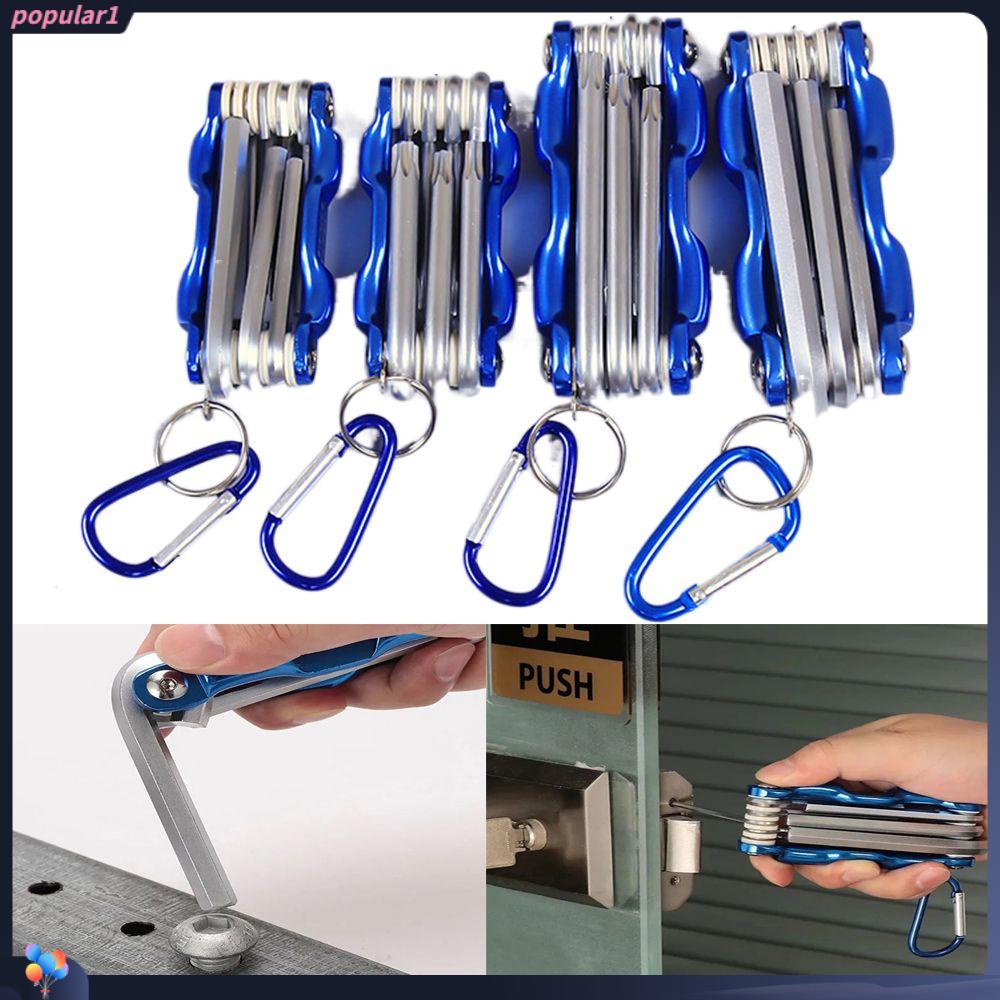 Populer Kunci Sok Allen Lipat Portable Rumah Tangga Hex Key Wrenches Hand Tool Allen Key Hexagonal Torx Wrenches