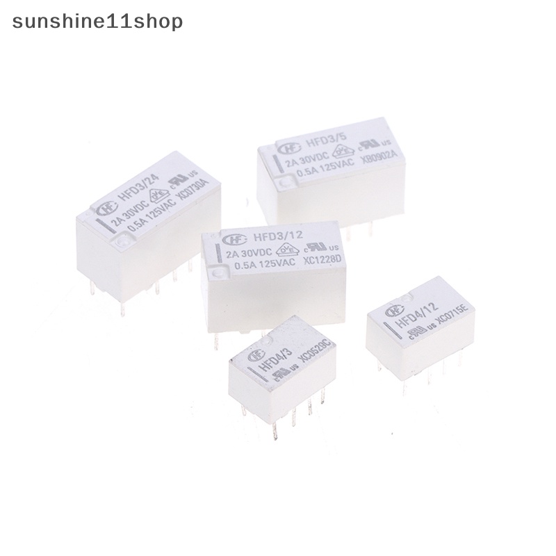 Relay Sinyal SHO HFD4 2A 8Pin SMD Relay 3V 4.5V 5V 12V 24V DC HFD4-V/5V HFD4 /12V -S N