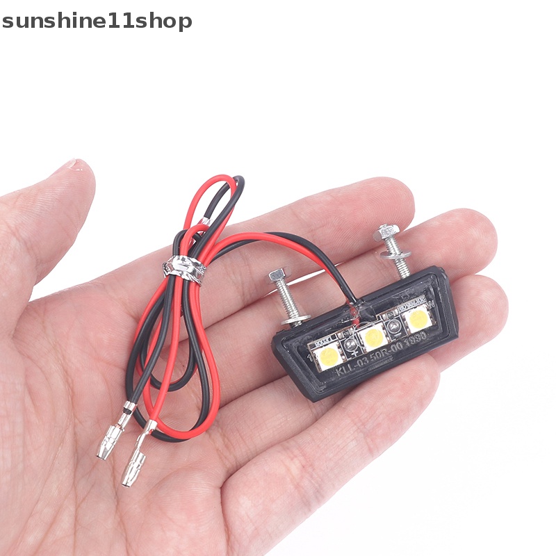 Sho Indikator Cahaya Putih Plastik Universal Suku Cadang Motor 12V LED Plat Lampu Belakang Ekor Lampu Angka N