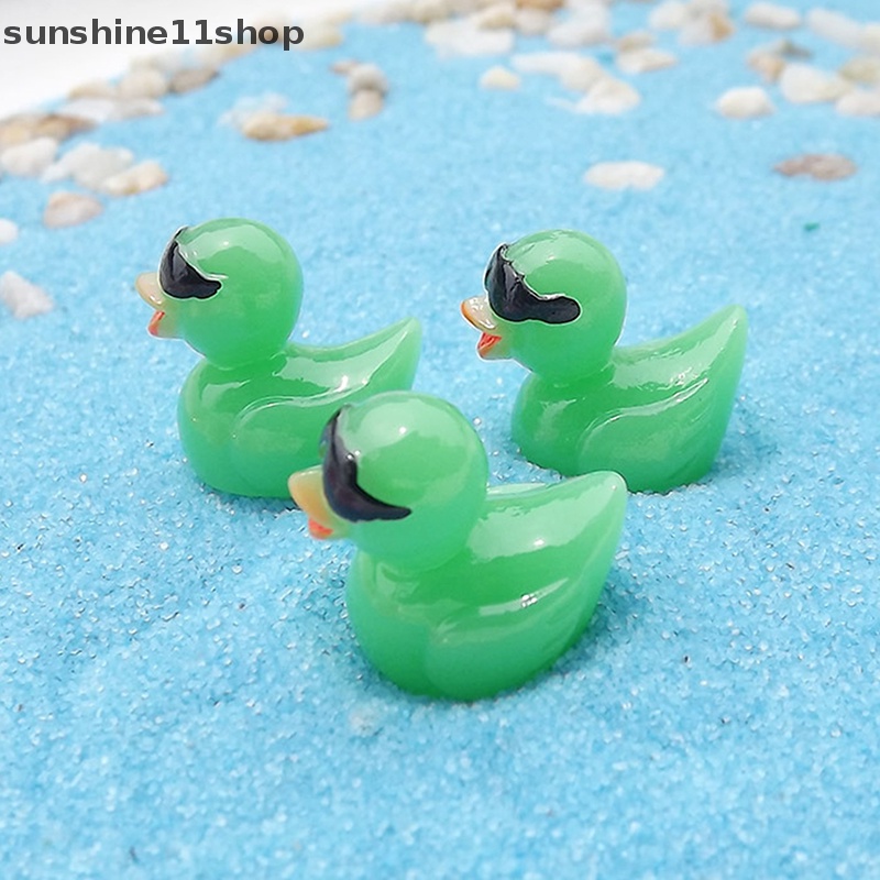 Sho 5pcs Mini Resin Spectacular Duck Ornamen Miniatur Angka Bebek Kecil Micro Peri Taman Lanskap Aquarium Rumah Boneka N