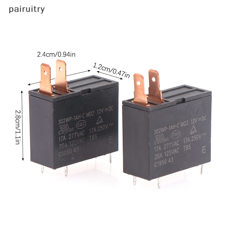 Prt 2pcs Relay 12V 302WP-1AH-C M02 12VDC 4pin Untuk Microwave Oven PRT