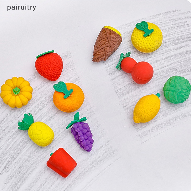 Prt Random Lucu Kreatif Gacha Fruit Eraser Anak Mini Eraser Kawaii Alat Tulis Sekolah Kantor Perlengkapan Koreksi Anak Karet PRT