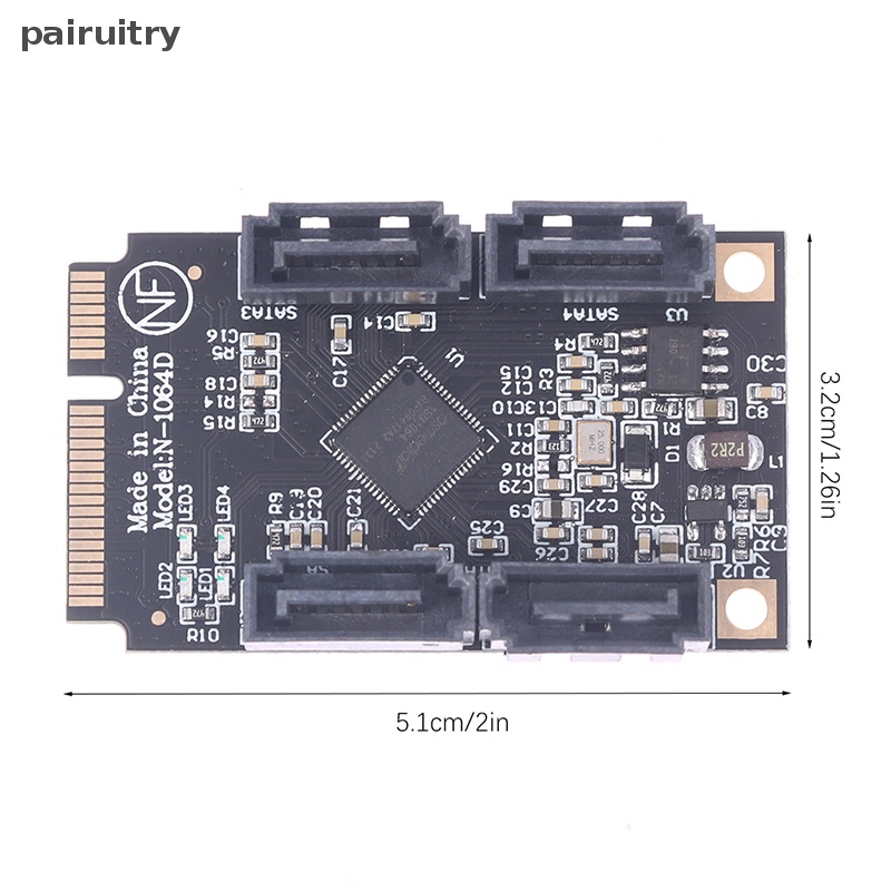 Prt Add On Kartu Mini PCI-E PCI Express Ke 4port SATA 3.0 Converter SSD HDD SATA3 PRT