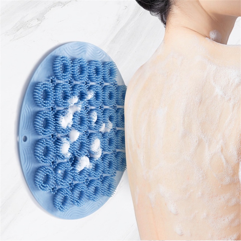 Scrubber Exfoliator Punggung Silikon 3warna/ Pad Pembersih Kulit Mati Kaki Anti Slip/Sikat Pijat Shower Tubuh Kamar Mandi