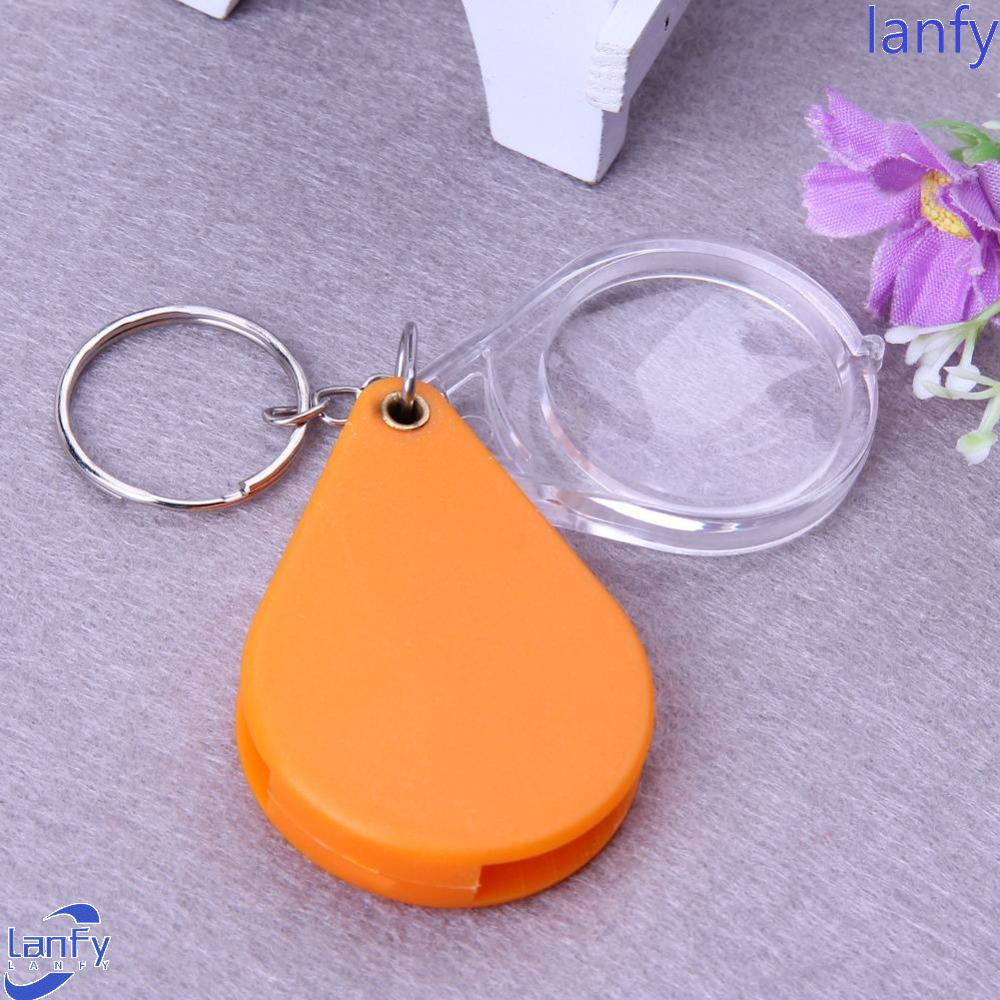 Lanfy Magnifier With Key Chain Portable Handheld Loupe With Magnifying Tools Gantungan Kunci Lensa Kaca Pembesar