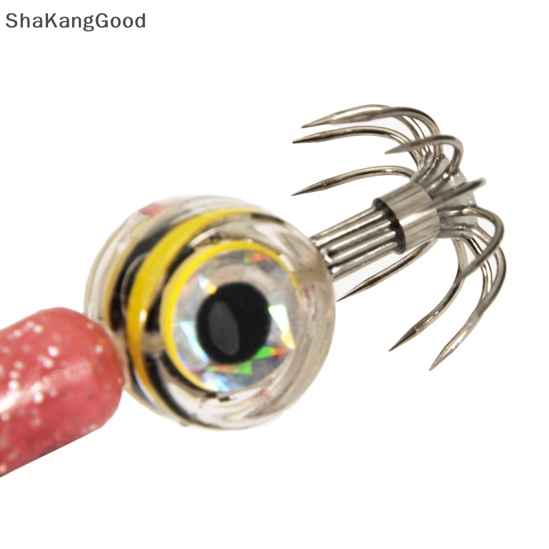 Skid Fishing Lure Light Luminous Cuttlefish Squid Jig LED Laut Dalam Luminous Mancing SKK