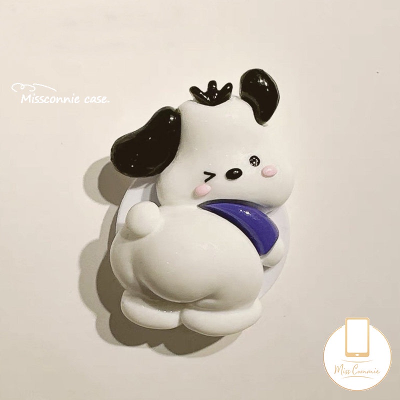 3d DIY Cute Strawberry Bear Manyo Winnie The Pooh Phone Grip Glossy Braket Lipat Kartun Melody Kuromi Lovely Cat Cute Puppy Universal Scalable Phone Stand Holder