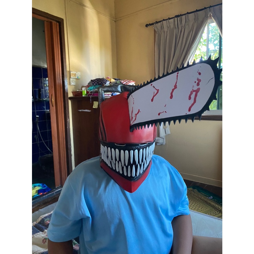 Ay00 helm chainsaw Helmsman chainsaw man chainsaw man mask latex mask man helmet masquerade costume