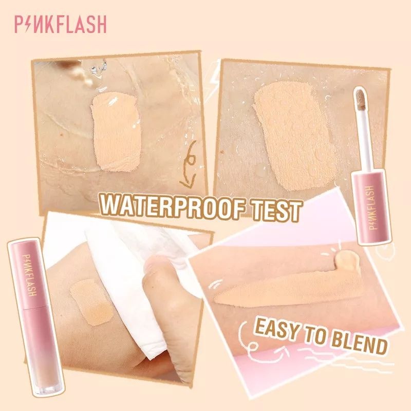 ASK - Pinkflash-Concealer Tahan Air Tahan Lama #OhMyBreath Full Coverage Color Corrector beauty