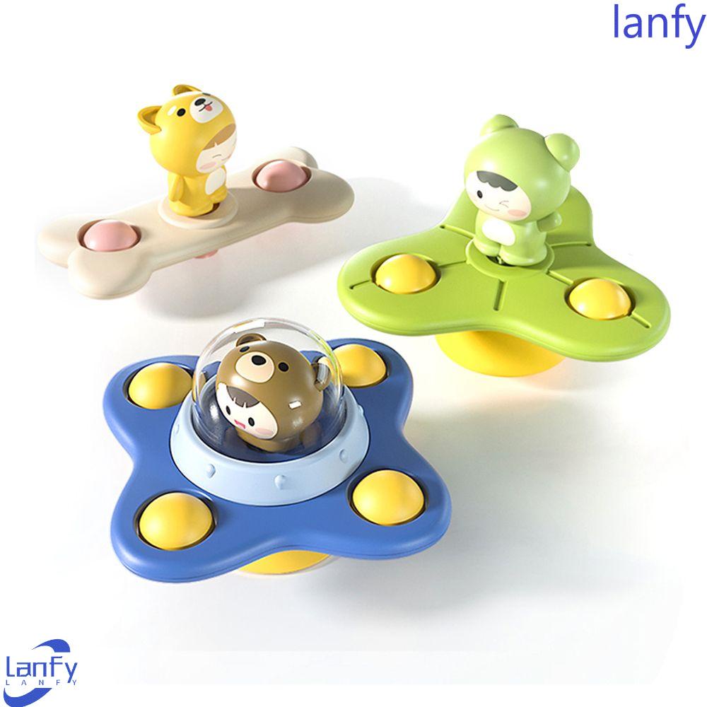 Lanfy Mainan Mandi Bayi Lucu Lucu Anak Kerincingan Teether Giroskop 2sampai4tahun Hadiah Anak Mandi Sucker Spinner