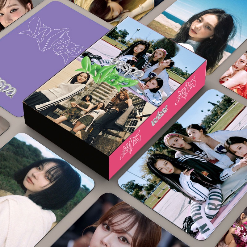 55pcs /box AESPA Welcome to MY WORLD Photocards Kartu Lomo 2023album Kpop Postcards Collection