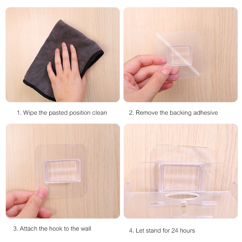 Wall Mount Floating Stand Holder Rak Dinding Plastik Kamar Mandi Ruang Tamu Rak Kamera Transparan Penyimpanan Stand Monitoring Tray Penyimpanan Organisasi