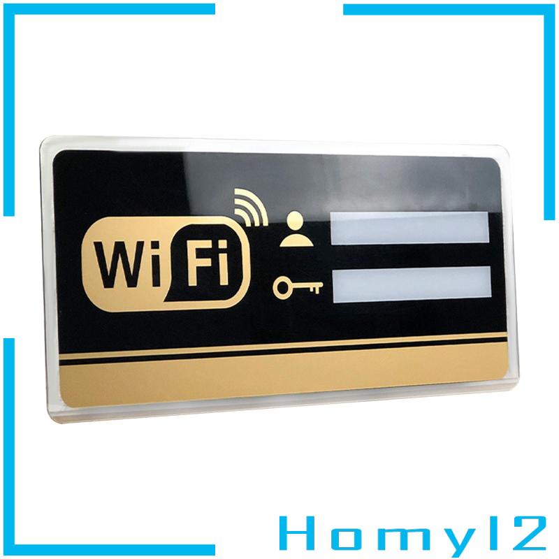 [HOMYL2] Wifi Sign Sticker Mirror Self Adhesive Papan Pengumuman Tanda Untuk Hotel shop