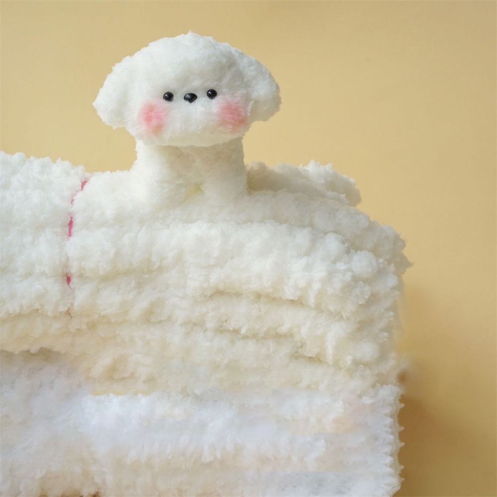 Little Red Book Twist Stick Puppy Thread Ball DIY Handmade Lucu Boneka Mini Hadiah Teman 15 cm Tebal Padat Benang Mewah