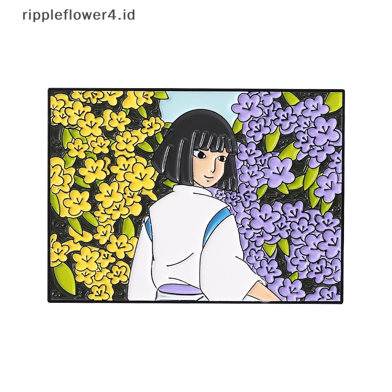 {rippleflower4.id} Spirited Away Totoro Enamel Pin Koleksi Anime Film Bros Kerah Pin Hutan Semangat Kucing Bus Catbus Ramen Lencana~