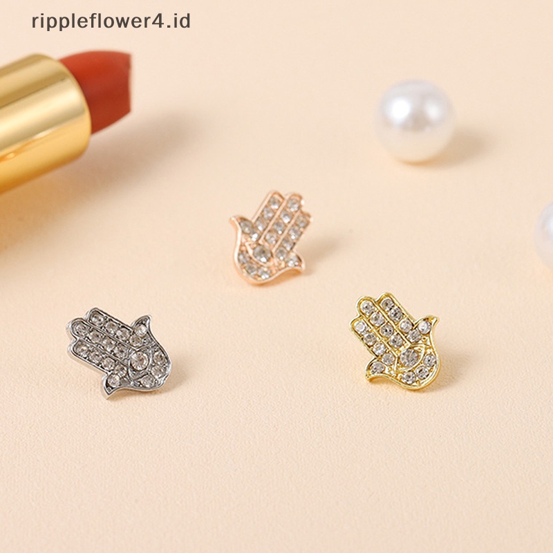 {rippleflower4.id} Kreatif Watch Band Ornamen Bros Wristbelt Cincin Hias Tali Paku Studs~