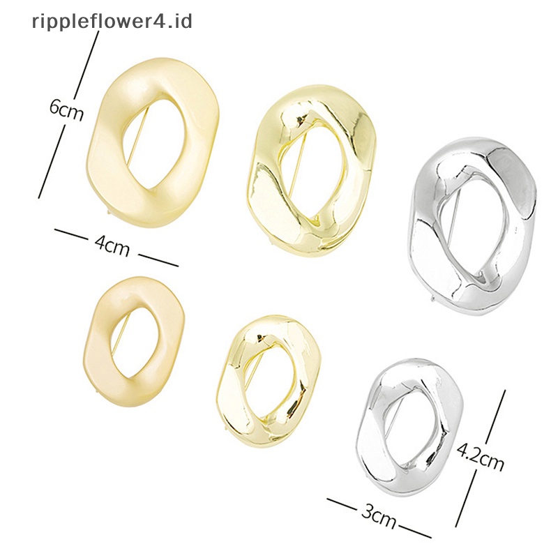 {rippleflower4.id} Bros Gaya Punk Unisex Wanita Geometri Heave Metal Hard Rock Style Pesta Kasual Bros Pin Hadiah~