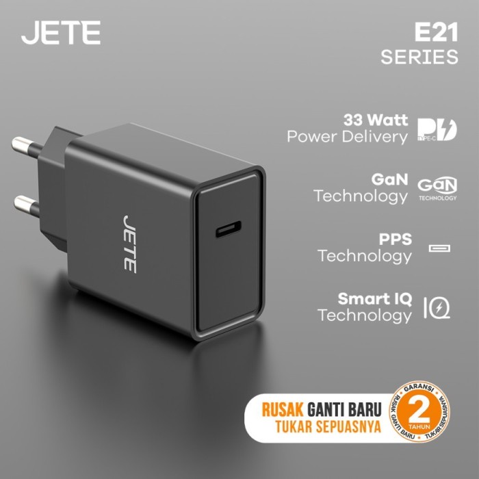 Charger Hp Fast Charger 33W JETE E21 Output TYPE C - Garansi 2 Tahun