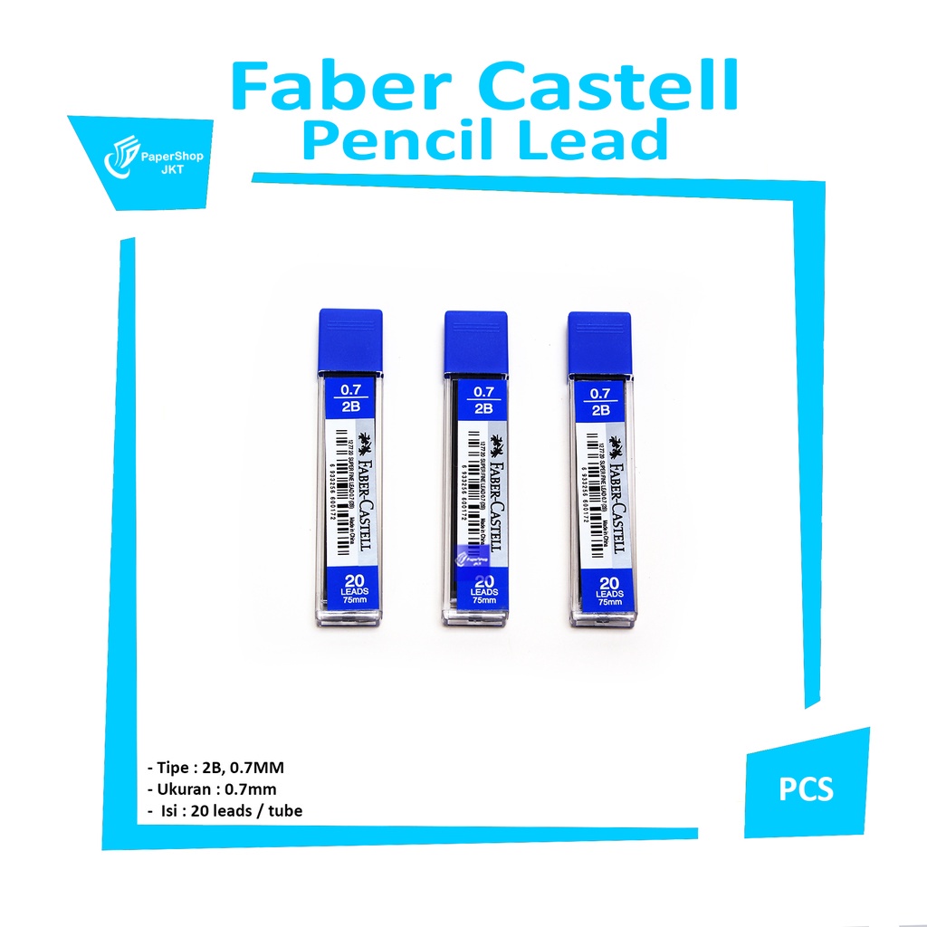 

Faber Castell - Isi Pensil Mekanik 2B 0.7mm Refill Pencil Lead - Tube