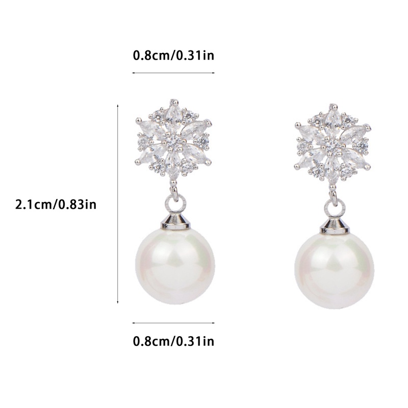 Fashion Anting Mutiara Air Tawar Drop Earrings Untuk Wanita,925 Perak Anting Mutiara Alami Perhiasan Pernikahan