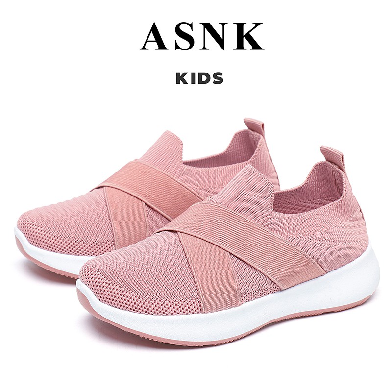 GROSIR][COD] SEVEN_DAY [GROSIR][COD] SEPATU SLIP ON RAJUT UNTUK ANAK-ANAK USIA 3-15 THN WM2321 PINK