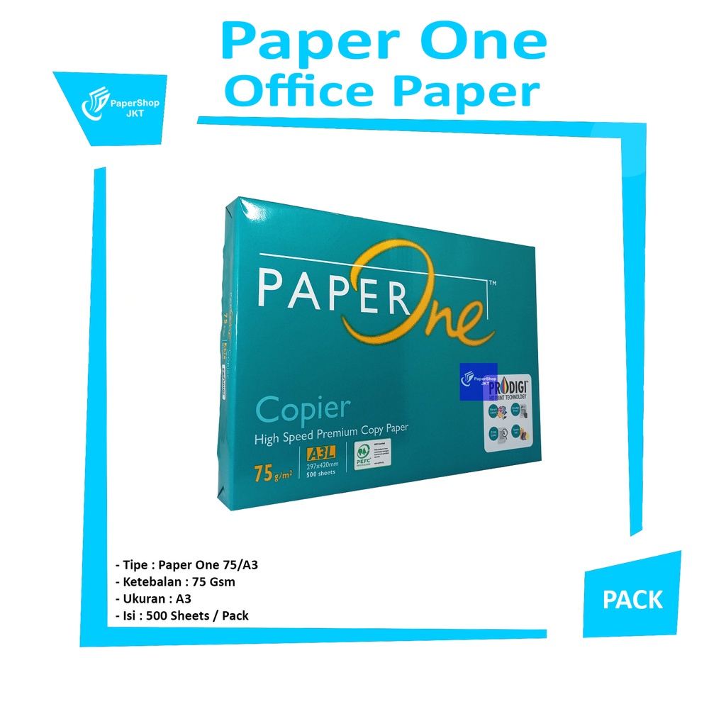 

PAPER ONE - Kertas Fotocopy A3 75 Gram - Rim