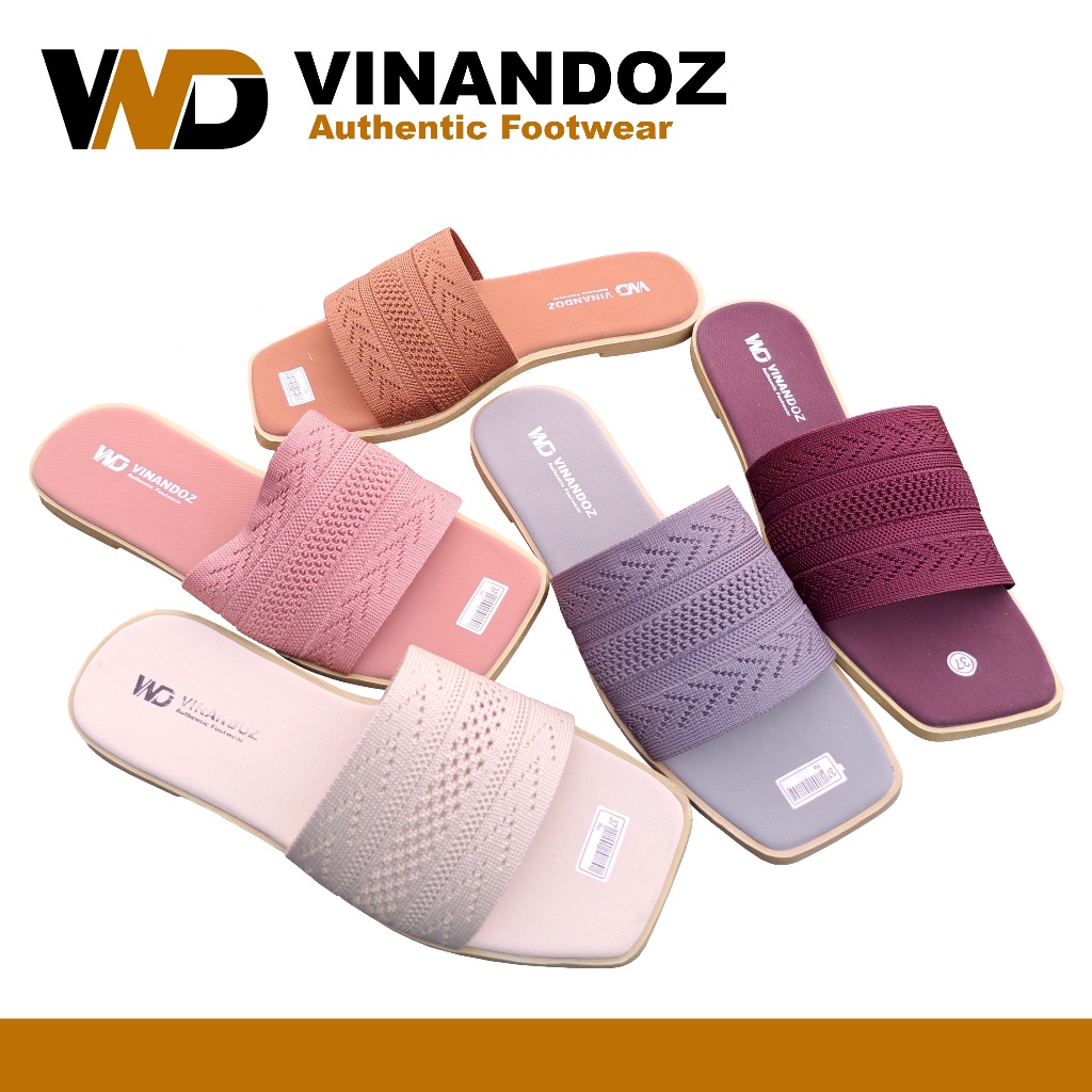 Sandal Teplek Wanita Bahan Rajut Sol Karet Anti Slip - VINANDOZ RJ01