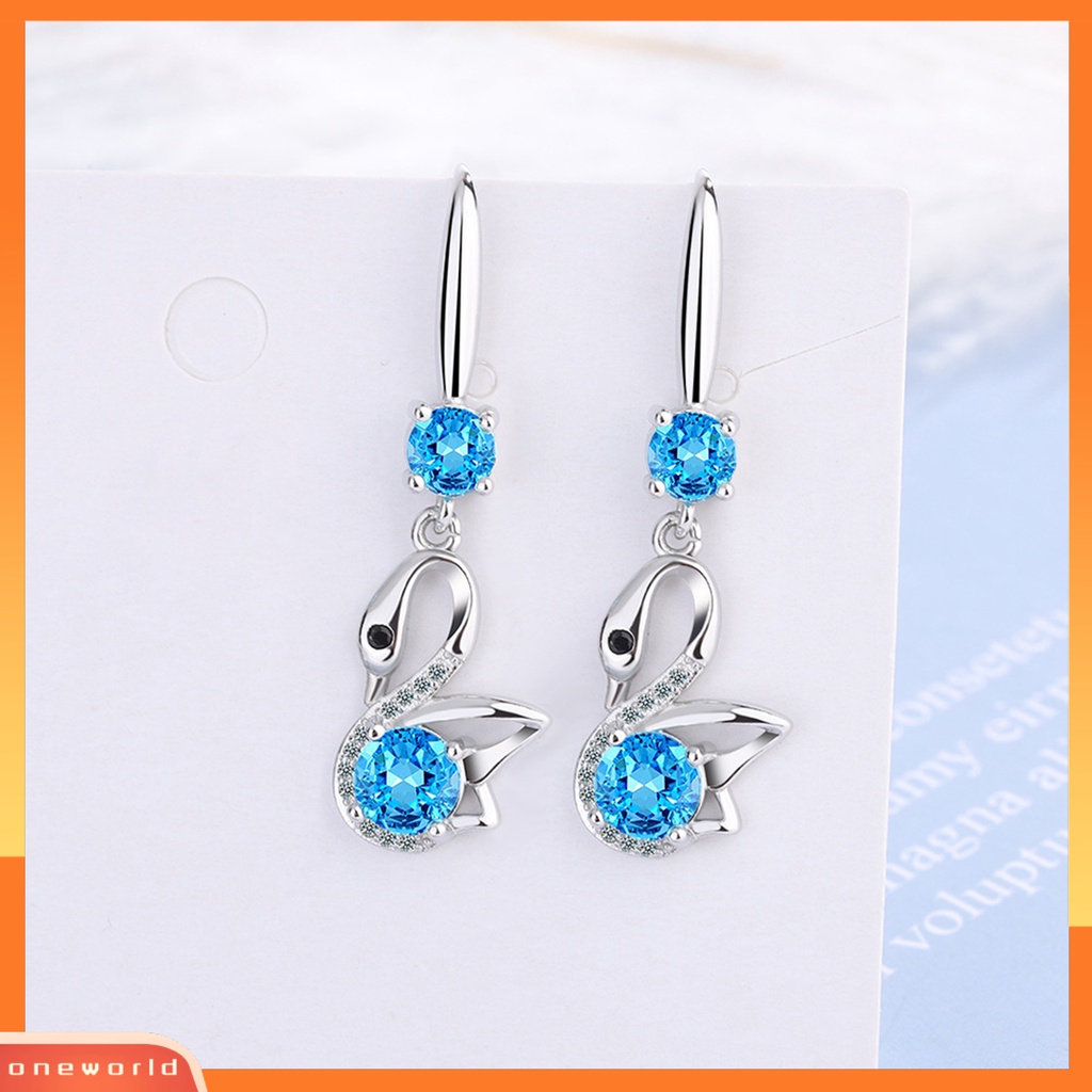 [WOD] 1pasang Anting Kait Perhiasan Hewan Mata Hitam Gaya Korea Cubic Zirconia Drop Earrings Untuk Pesta Pernikahan