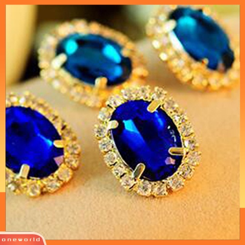 [WOD] Fashion Wanita Berlian Imitasi Ear Stud Earrings Eardrop Istana Gaya Perhiasan Hadiah