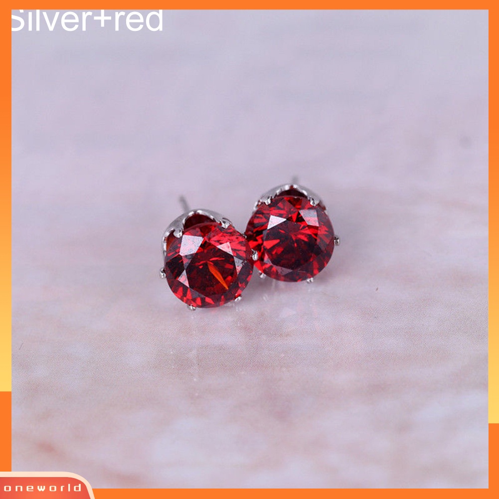 [WOD] Perhiasan Fashion Wanita Elegan Cubic Zirconia CZ Ear Stud Earrings Hadiah Pernikahan