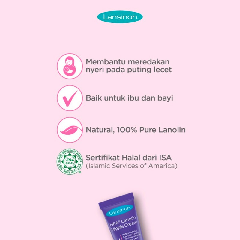 Lansinoh HPA Lanolin Nipple Cream Krim Puting 10 ml - 2 PACK