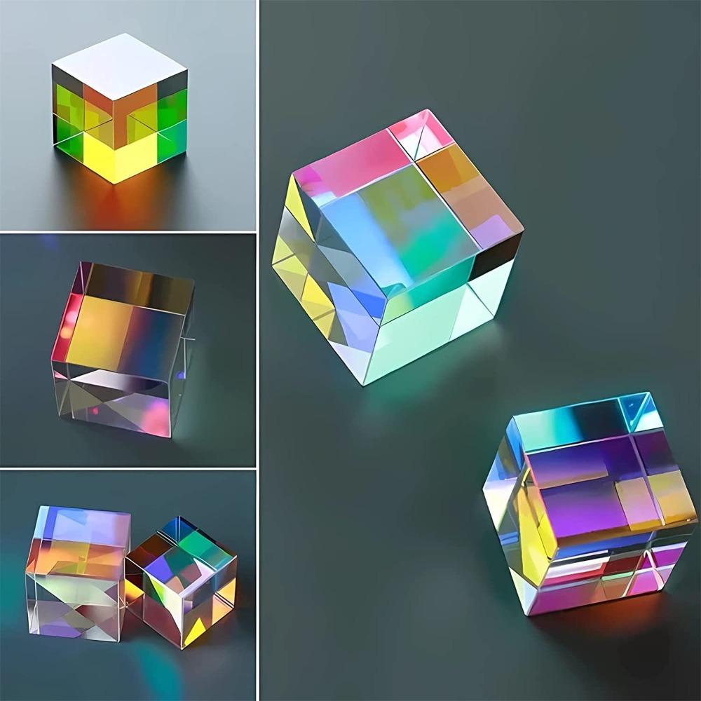 Populer Magic Prism Cube Mainan RGB Combiner Splitter Sun Catcher X-Cube Dichroic Cube