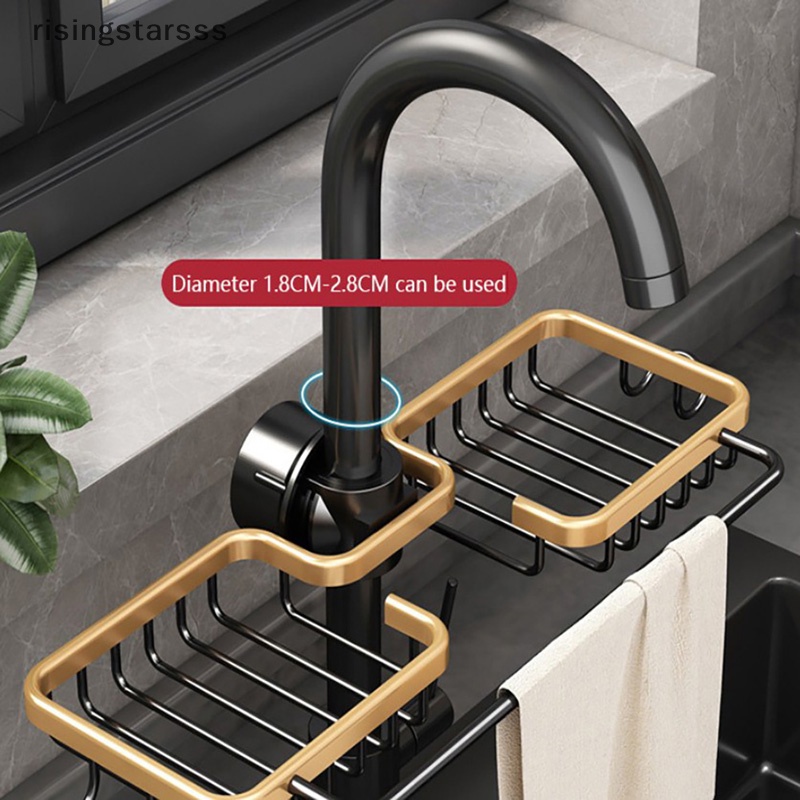 Rsid Span-new Ruang Dapur Aluminium Drain Rack Storage Faucet Holder Drainer Shelf Basket Jelly