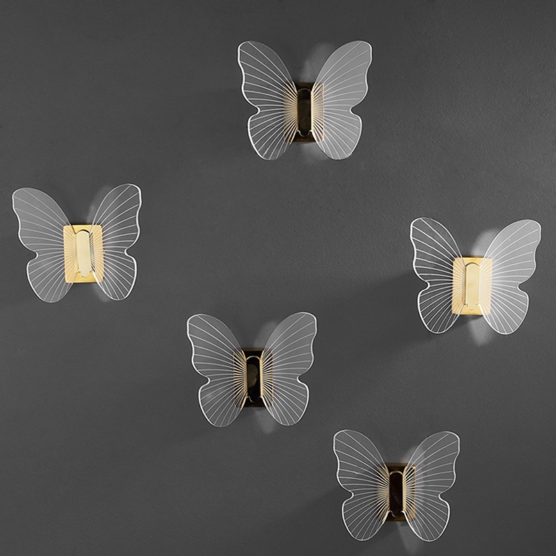 Acrylic Brass Hook Butterfly Robe Hooks Pintu Tas Tempat Kunci Rak Gantungan Handuk Dinding Mouted Peralatan Kamar Mandi Dekorasi Rumah