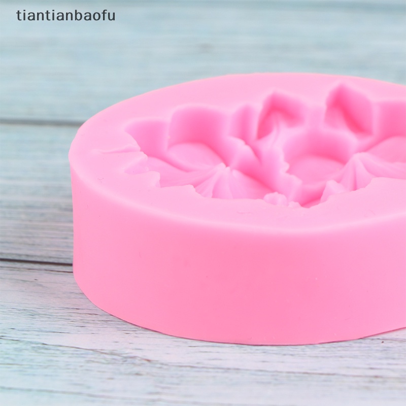 [tiantianbaofu] 1pc Cetakan Silikon Bentuk Bunga Gardenia Plumeria Rubra Cetakan DIY Alat Kue Butik