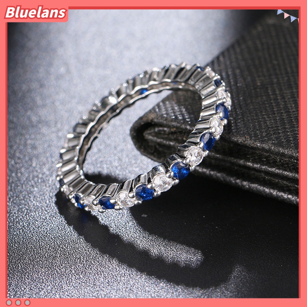 [BLS] Wanita Cincin Shiny Mewah Princess Cut Geometris All-match Dekorasi Hadiah Wanita Cubic Zirconia Finger Ring Fashion Perhiasan Untuk Pakaian Sehari-Hari